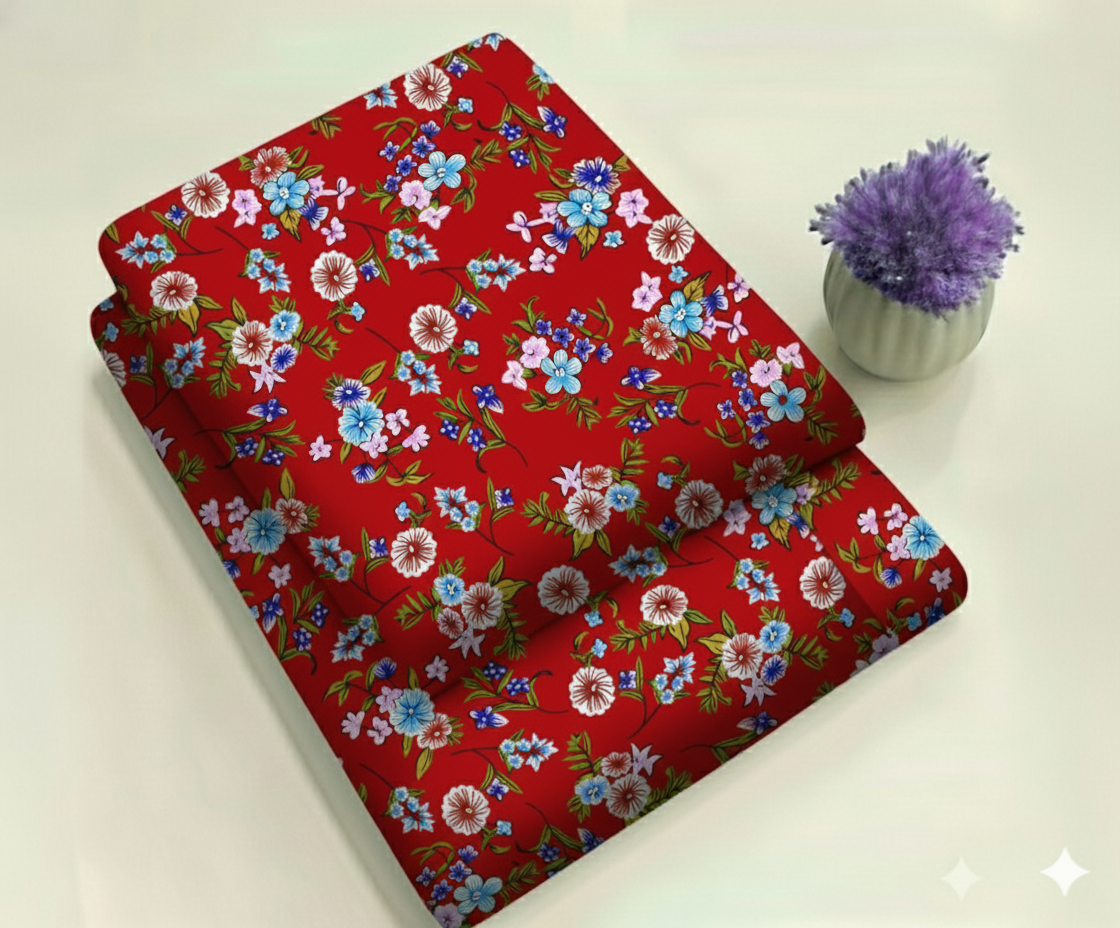 Khaddar floral Print 2-Piece Unstitched Suit (D-101)