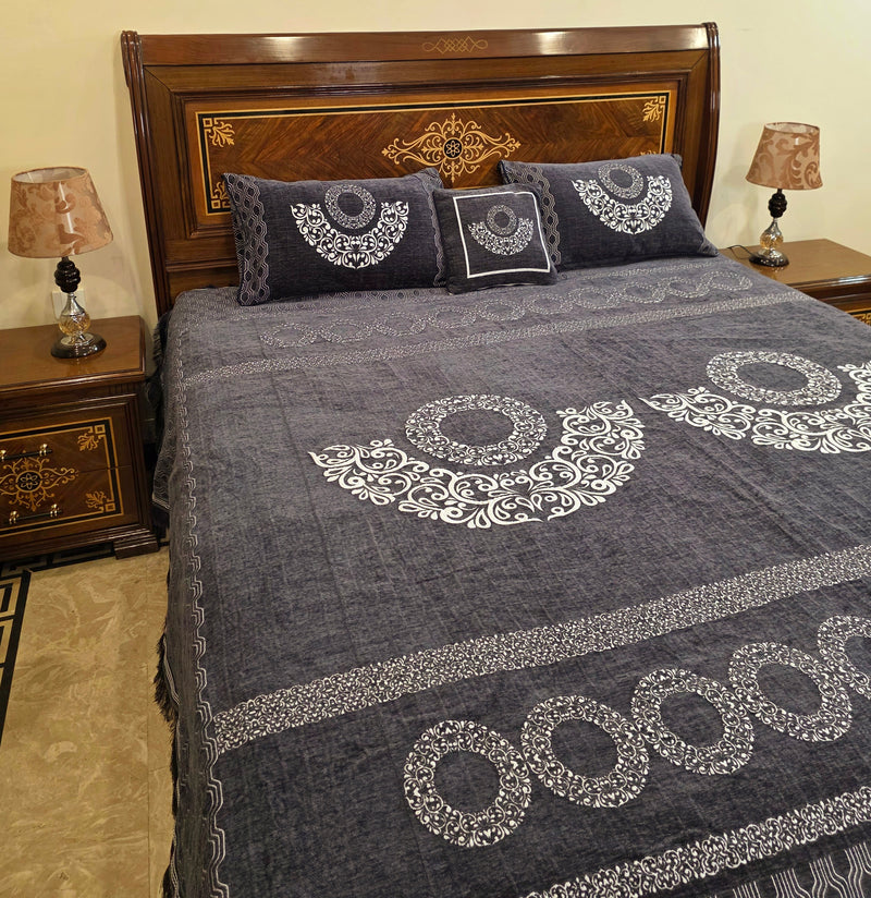 Velvet Bedsheet - Grey