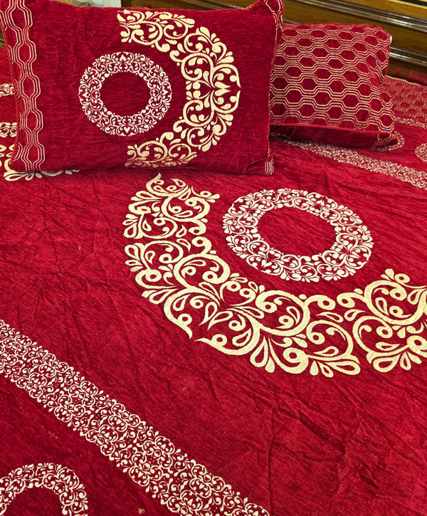 Velvet Bedsheet -Red