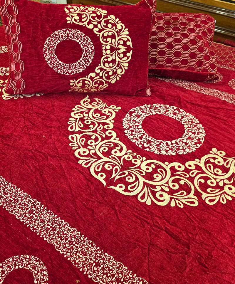 Velvet Bedsheet -Red