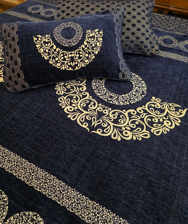 Velvet Bedsheet - Blue