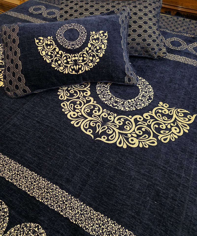 Velvet Bedsheet - Blue