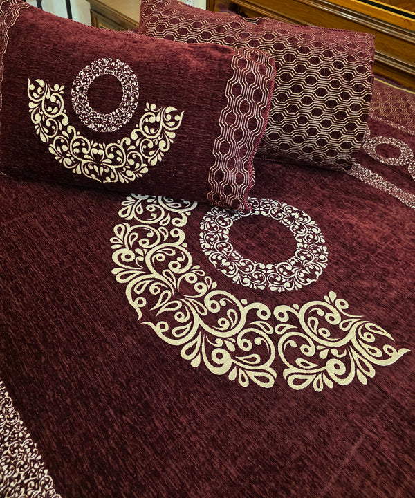 Velvet Bedsheet - Maroon