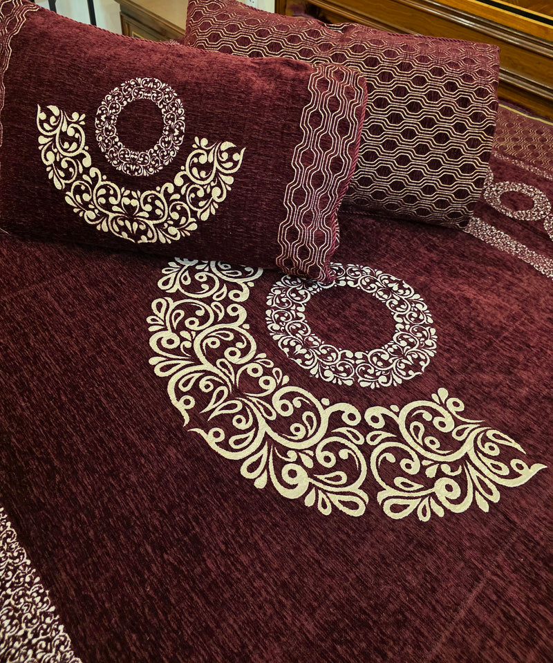 Velvet Bedsheet - Maroon