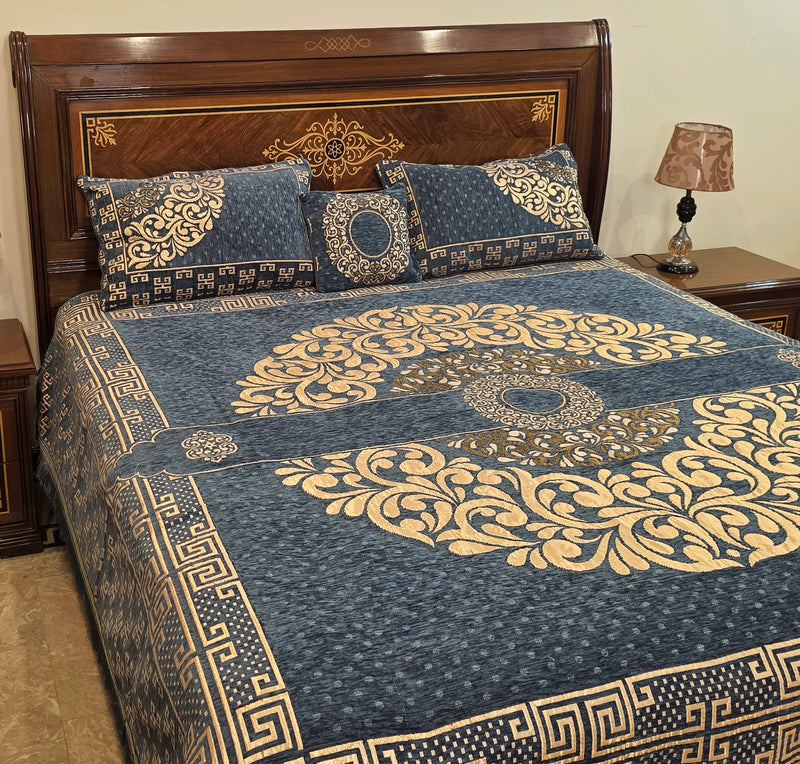 Velvet Bedsheet - Teal Blue