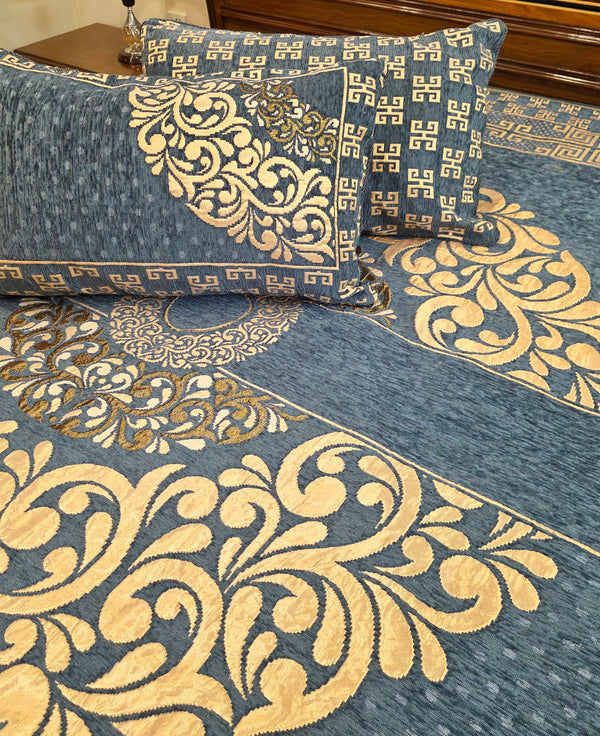 Velvet Bedsheet - Teal Blue