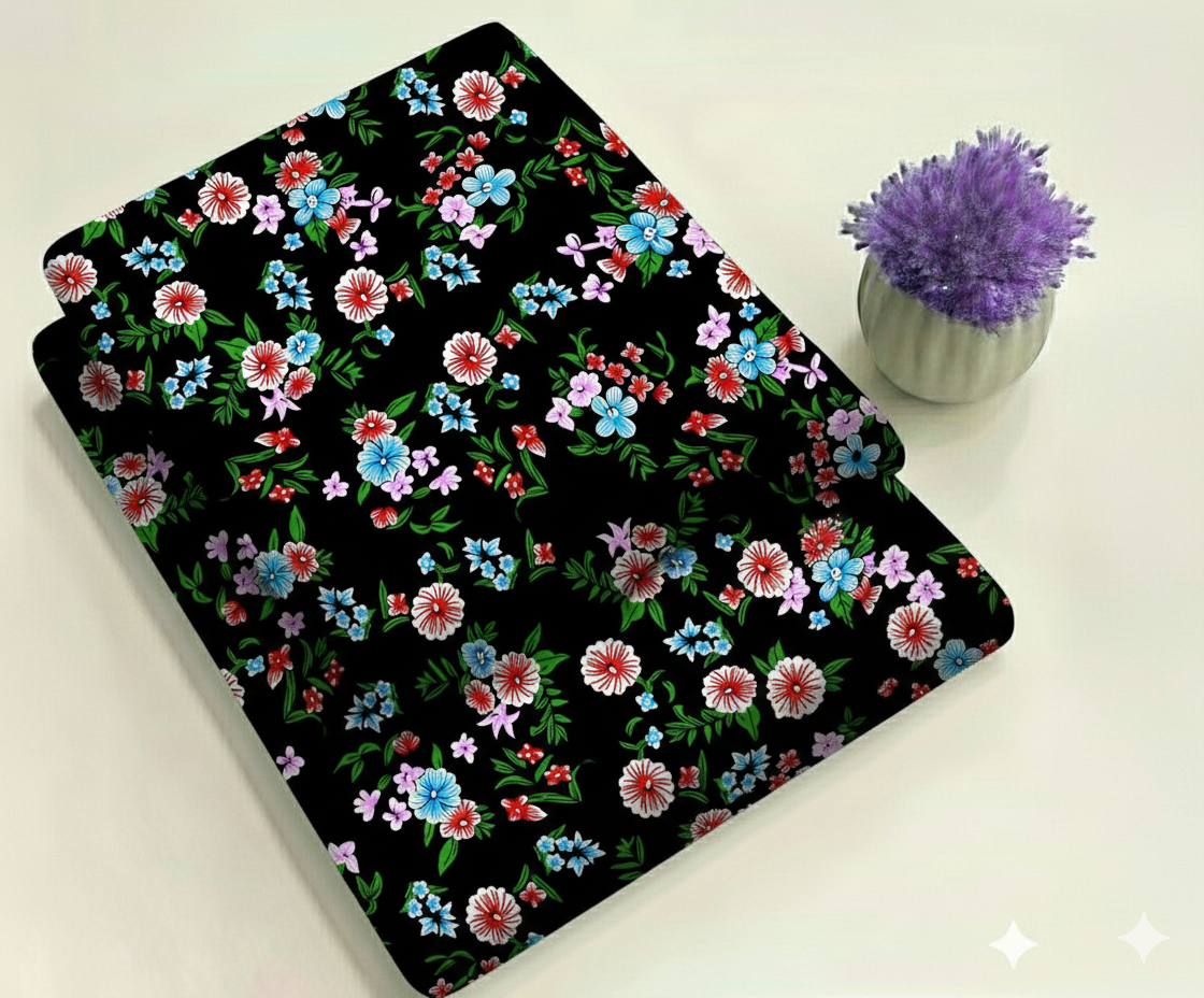 Khaddar floral  Print 2-Piece Unstitched Suit (D-161)