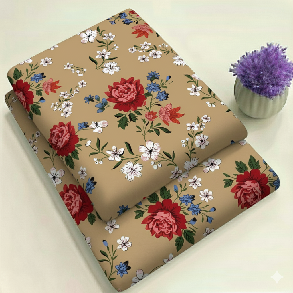 Khaddar floral Print 2-Piece Unstitched Suit (D-131)