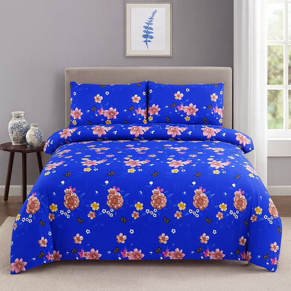 Blue & Brown Floral Set
