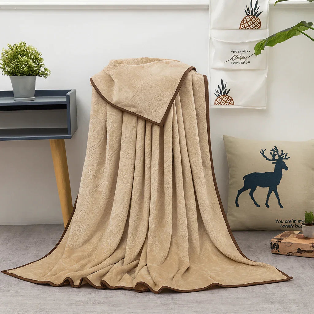 Camel Plush Blanket COTTON CRAFT