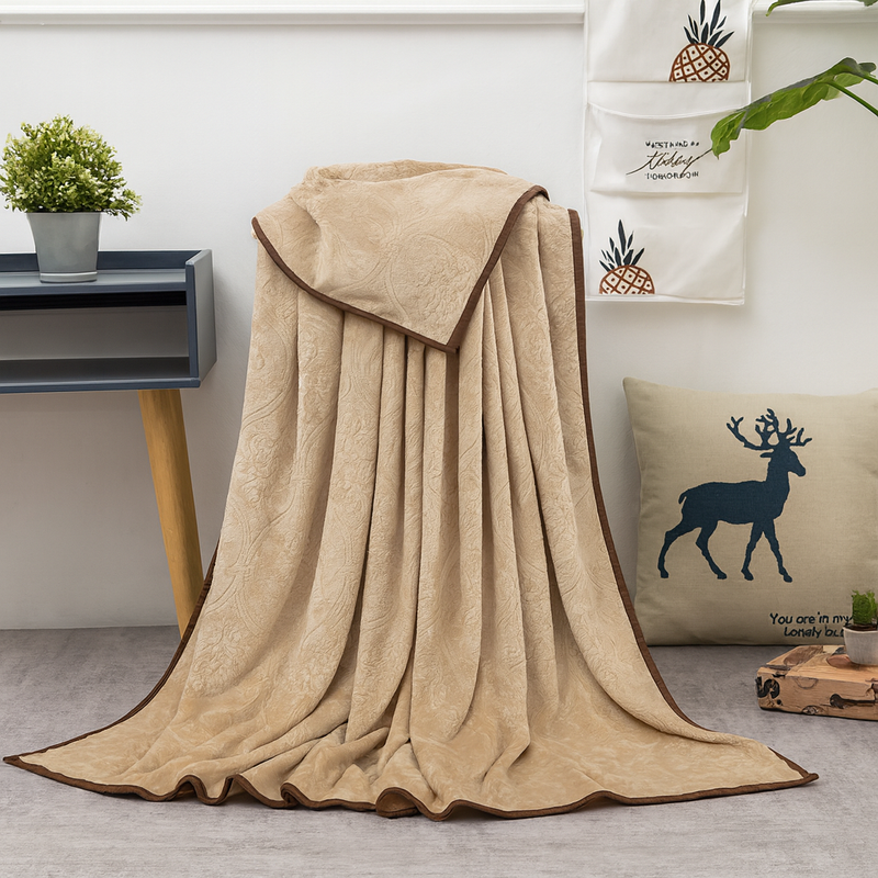 Camel Plush Blanket