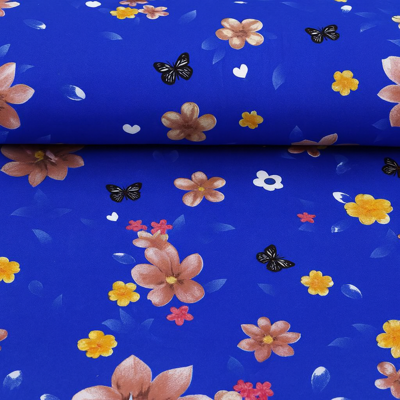 Blue & Brown Floral Set
