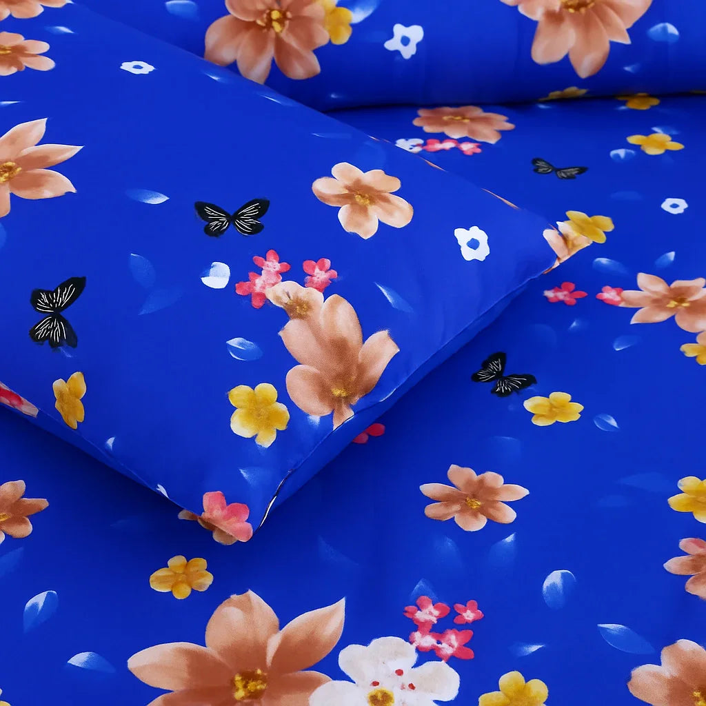 Blue & Brown Floral Set COTTON CRAFT