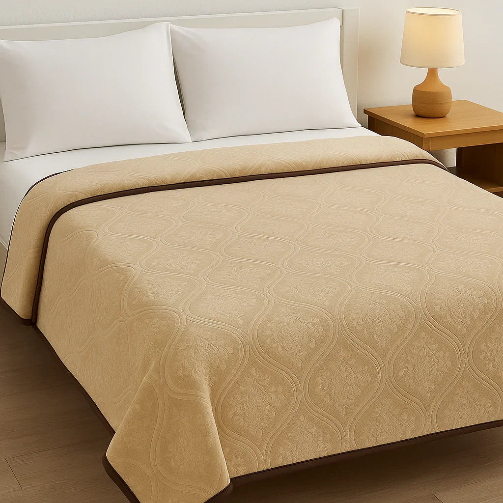 Camel Plush Blanket COTTON CRAFT