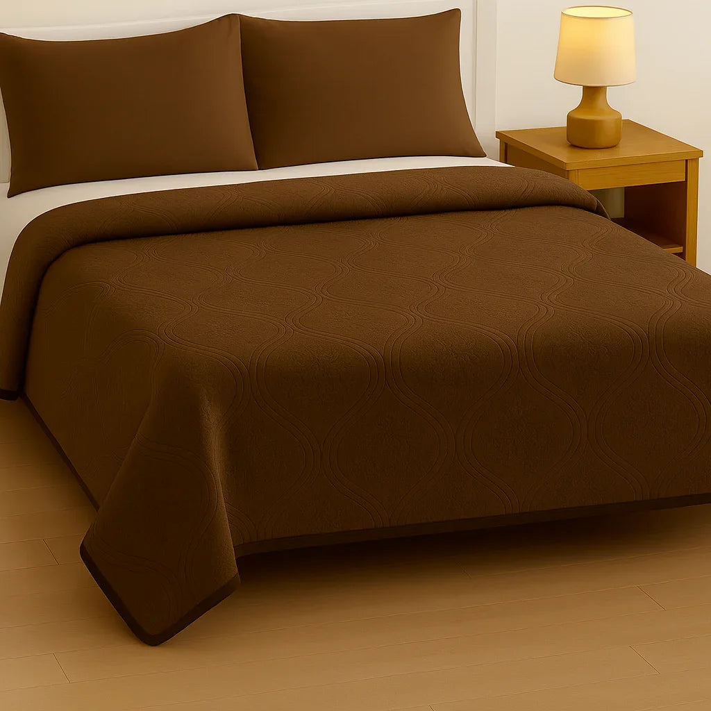 Chocolate Plush Blanket COTTON CRAFT