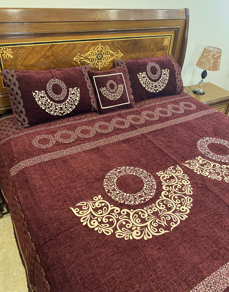 Velvet Bedsheet - Maroon