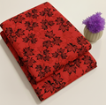 Scarlet Autumn Ember Maple Floral Print Fabric 2-Piece Unstitched Suit (D-390)