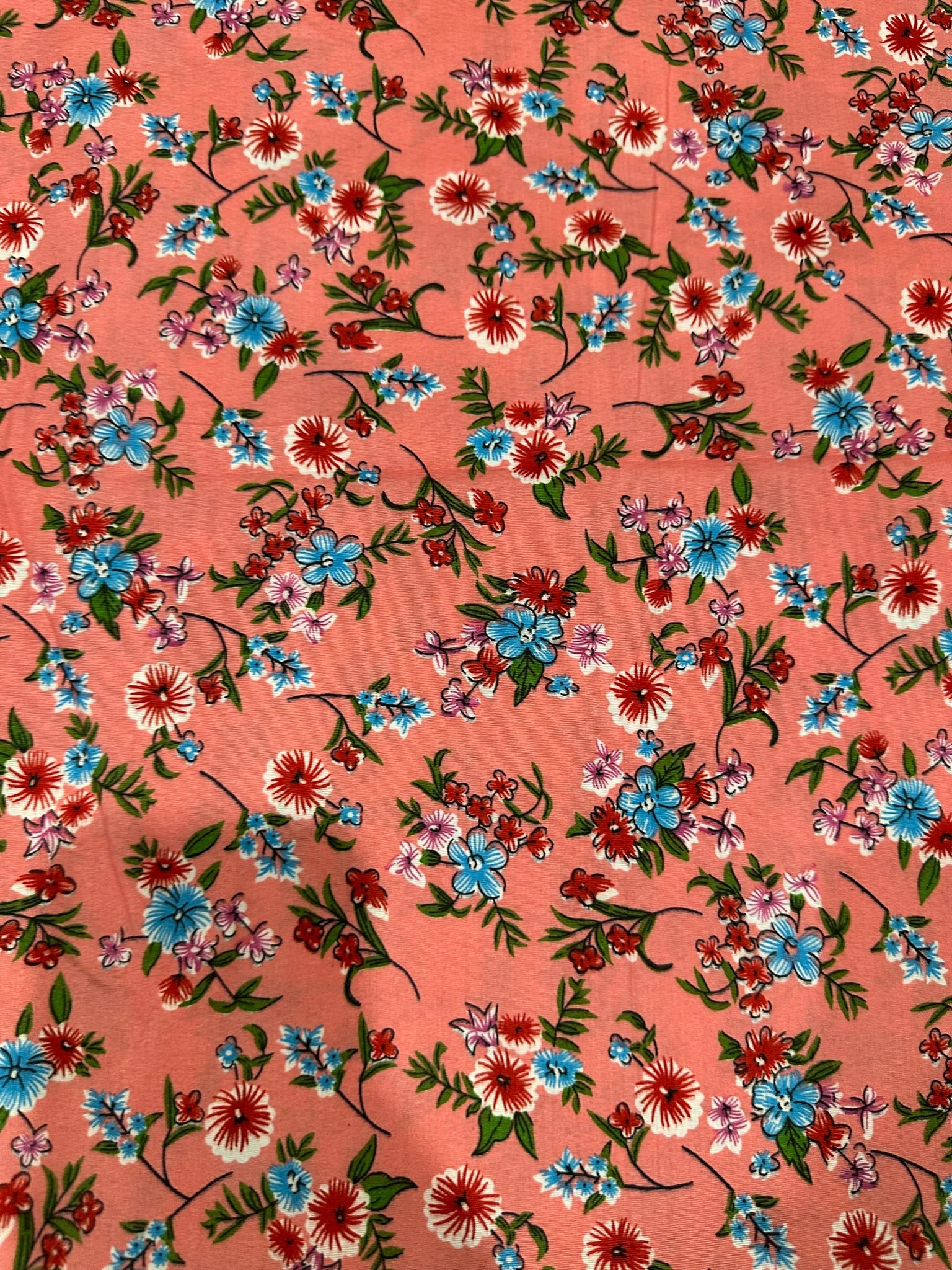 Pink Elegant Blossom Print 2-Piece Unstitched Suit (D-279) COTTON CRAFT