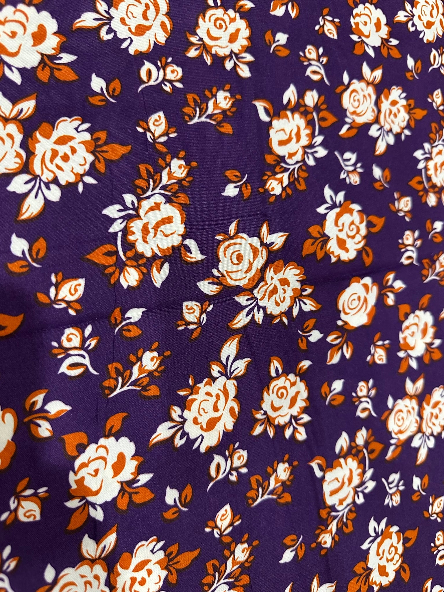 Purple Floral Print 2-Piece Unstitched Suit (D-252) COTTON CRAFT