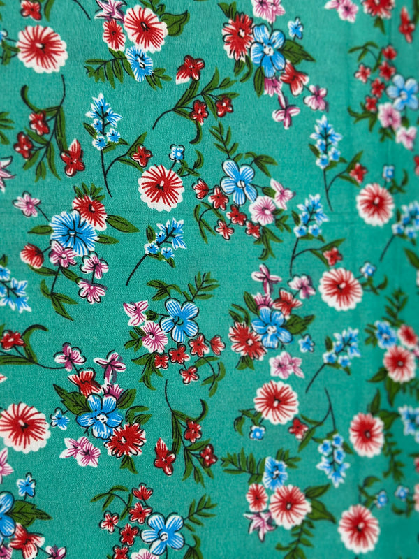 Zinc Elegant Blossom Print 2-Piece Unstitched Suit (D-279)