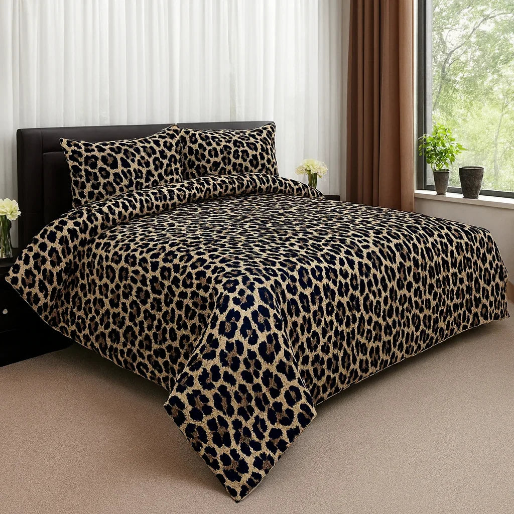 Luxury Leopard Print Bedding Set COTTON CRAFT