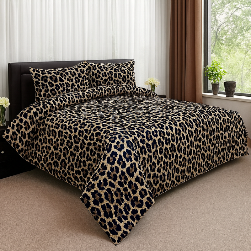 Luxury Leopard Print Bedding Set