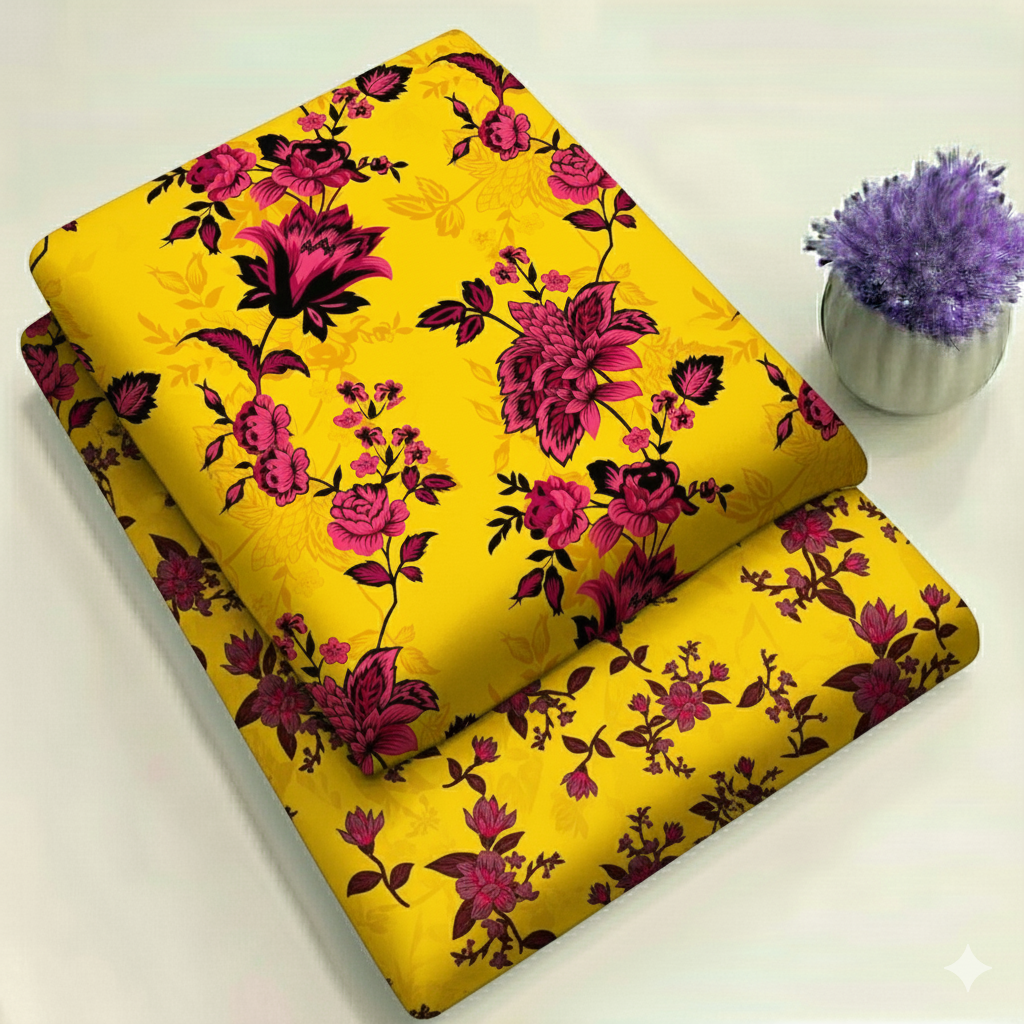 Khaddar floral Print 2-Piece Unstitched Suit (D-241)