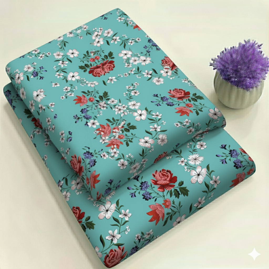 Khaddar floral Print 2-Piece Unstitched Suit (D-291)