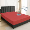 Maroon Terry cotton WATERPROOF MATTRESS FITTED COVER