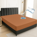 Mustard Terry cotton WATERPROOF MATTRESS FITTED COVER